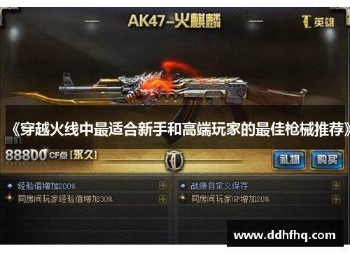 《穿越火线中最适合新手和高端玩家的最佳枪械推荐》